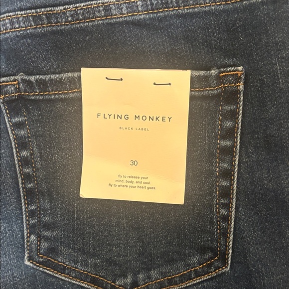 Flying Monkey Dark Blue wide leg Jean size 30 - Picture 3 of 4